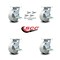 Service Caster 5 Inch Semi Steel Caster Set with Roller Bearings and Brake/Swivel Lock SCC SCC-30CS520-SSR-TLB-BSL-4 - alternate 1